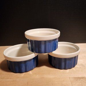 Set of 3 Blue Ramekins